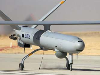 Беспилотный летательный аппарат Hermes 450, находящийся на вооружении ВВС Грузии. Фото с сайта www.flightglobal.com