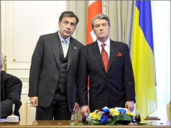 Михаил Саакашвили и Виктор Ющенко. Фото с официального сайта президента Украины