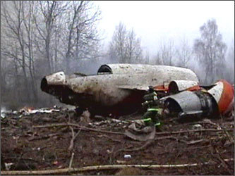Разбившийся под Смоленском польский самолет. Фото с сайта www.gzt.ru