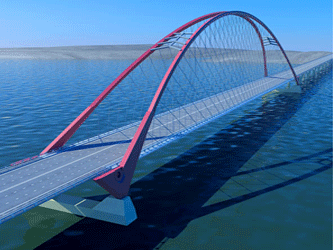 Проект третьего моста через Обь. Изображение с сайта auto-sib.com