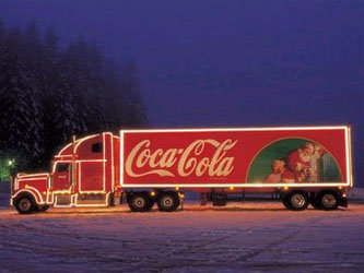 Кадр из рождественского рекламного ролика Coca-Сola