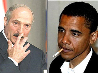 Президент Белоруссии Александр Лукашенко и президент США Барак Обама. Иллюстрация с сайта newsby.org