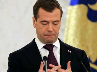 Дмитрий Медведев во время выступления перед Федеральным Собранием. Фото пресс-службы президента РФ