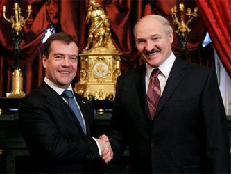Дмитрий Медведев и Александр Лукашенко. Фото пресс-службы президента РФ