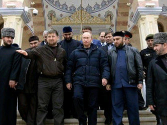 Рамзан Кадыров знакомит Владимира Путина с мечетью 