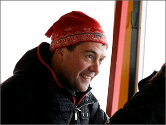 Дмитрий Медведев на горнолыжном курорте 