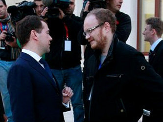 Дмитрий Медведев и Олег Кашин. Фото пресс-службы президента РФ