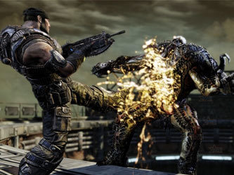 Кадр из игры Gears of War 3