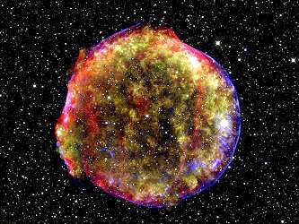 Сверхновая Тихо Браге (SN 1572) типа Ia, иллюстрация с сайта www.nasa.gov