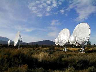 Телескопы из массива Аллена, фото с сайта berkeley.edu