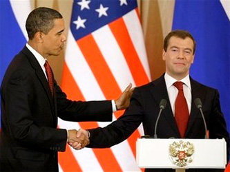 Барак Обама и Дмитрий Медведев. Фото с сайта blogmeisterusa.mu.nu