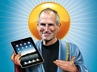 Глава Apple Стив Джобс. Иллюстрация с сайта obamapacman.com