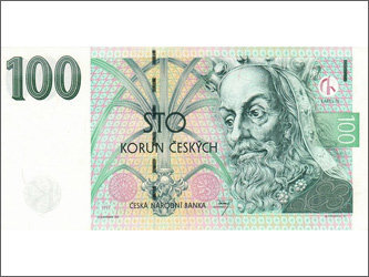 Чешская крона. Иллюстрация с сайта banknotesinfo.com