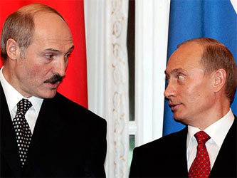 Александр Лукашенко и Владимир Путин. Фото с сайта www.polit.ru