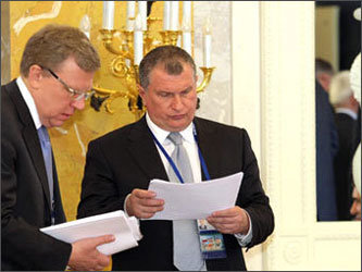 Алексей Кудрин и Игорь Сечин. Фото с сайта premier.gov.ru 