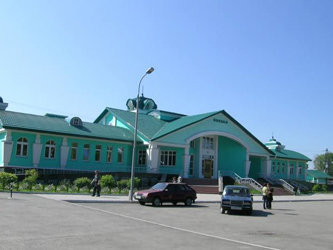 Фото железнодорожного вокзала в Мошково с сайта zap-sib-rail.narod.ru