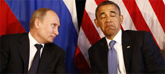 Владимир Путин и Барак Обама. Фото с сайта www.freerepublic.com