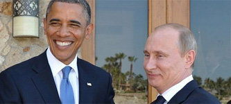 Барак Обама и Владимир Путин. Фото пресс-службы президента РФ