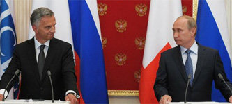 Дидье Буркхальтер и Владимир Путин. Фото пресс-службы президента РФ