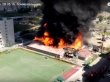 Огонь уничтожил спорткомплекс в Барнауле