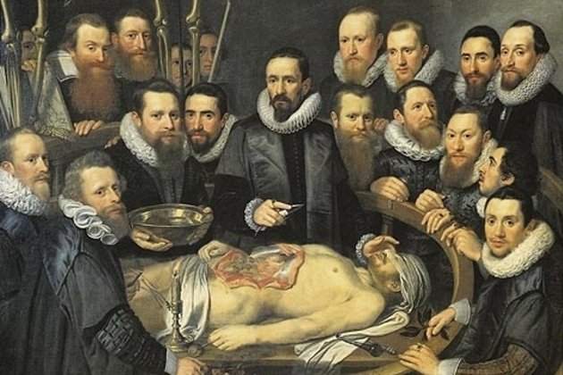«Урок анатомии», Ван Миревельт, 1617