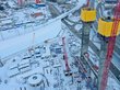 Рабочий сорвался со строящегося моста в Новосибирске