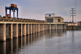 Плотина Каховской ГЭС до разрушения