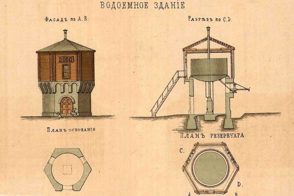 Водонапорная башня екатеринбург рисунок