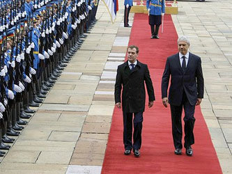 Президенты России и Сербии Дмитрий Медведев и Борис Тадич. Фото пресс-службы президента РФ