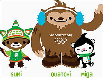 Официальные талисманы зимних Олимпийских игр в Ванкувере в 2010 году