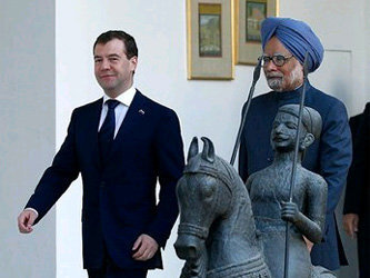 Президент РФ Дмитрий Медведев и премьер-министр Индии Манмохан Сингх. Фото с сайта kremlin.ru