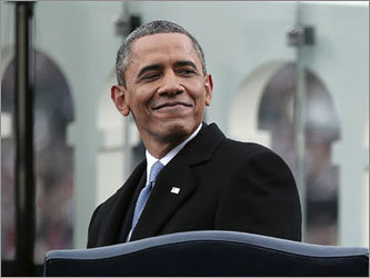 Барак Обама во время церемонии инаугурации. Фото с сайта www.reuters.com
