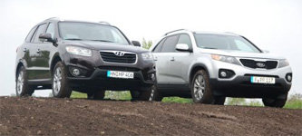 Hyundai Santa Fe и Kia Sorento. Фото с сайта www.auto.de