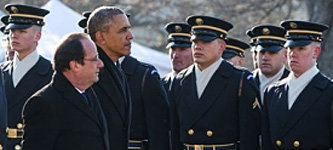 Франсуа Олланд и Барак Обама в Вашингтоне. Фото с официального сайта Белого дома