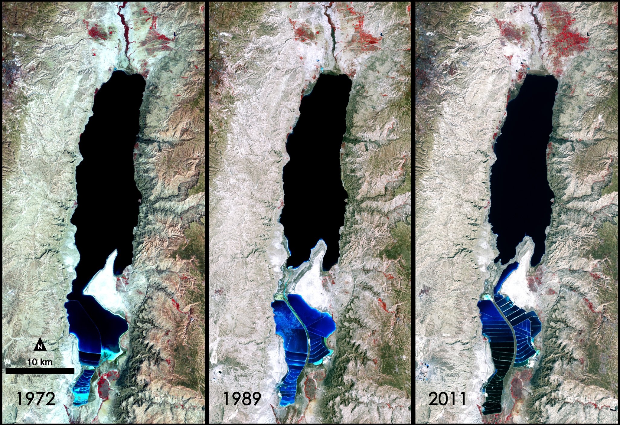 мертвое озеро фото со спутника