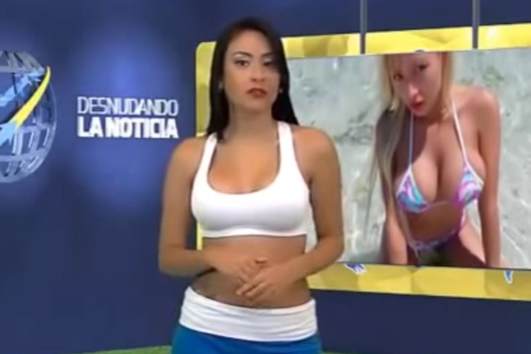 Венесуэльская телезвезда устроила стриптиз в прямом эфире