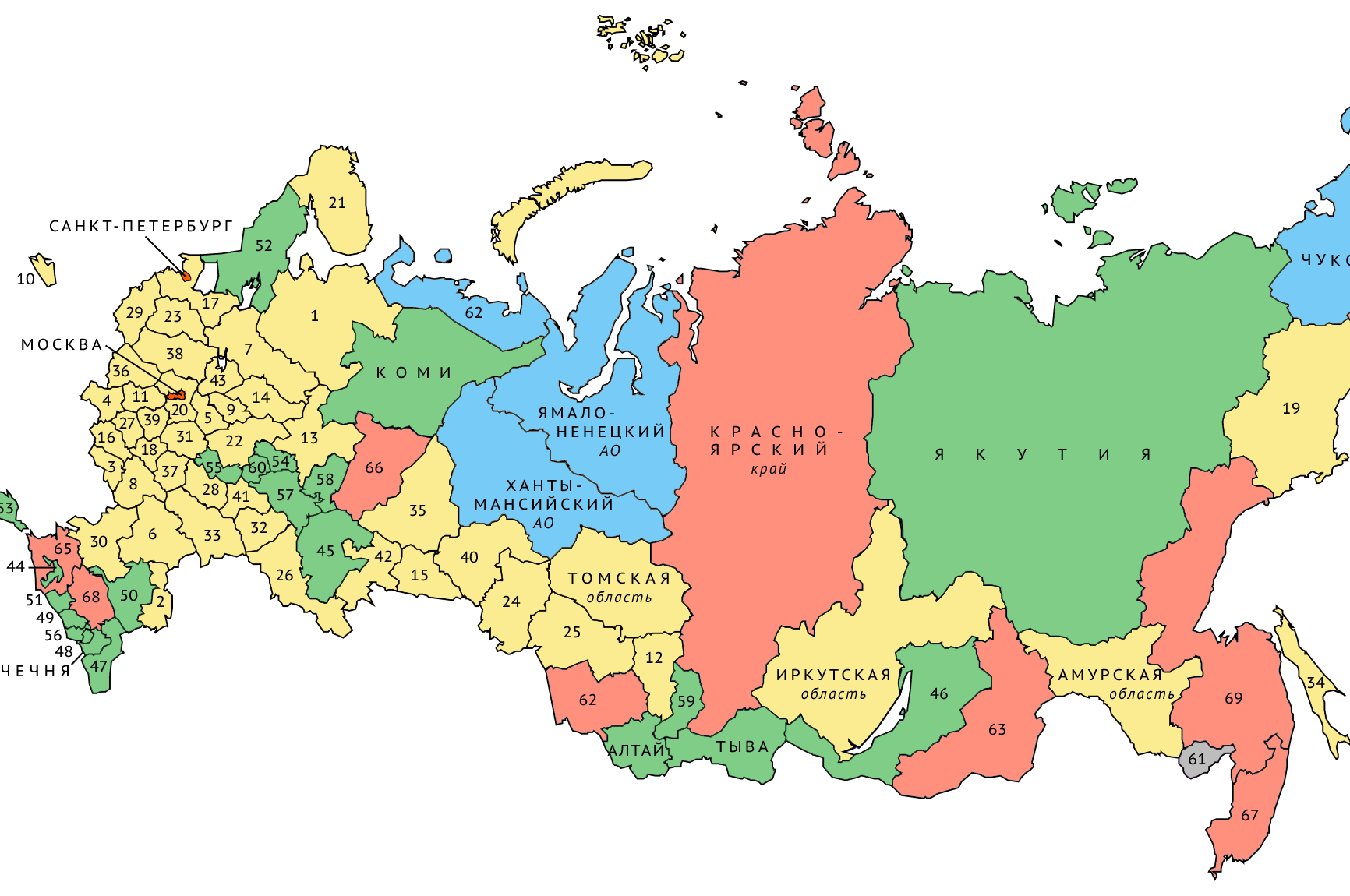 Карта россии с городами ижевск