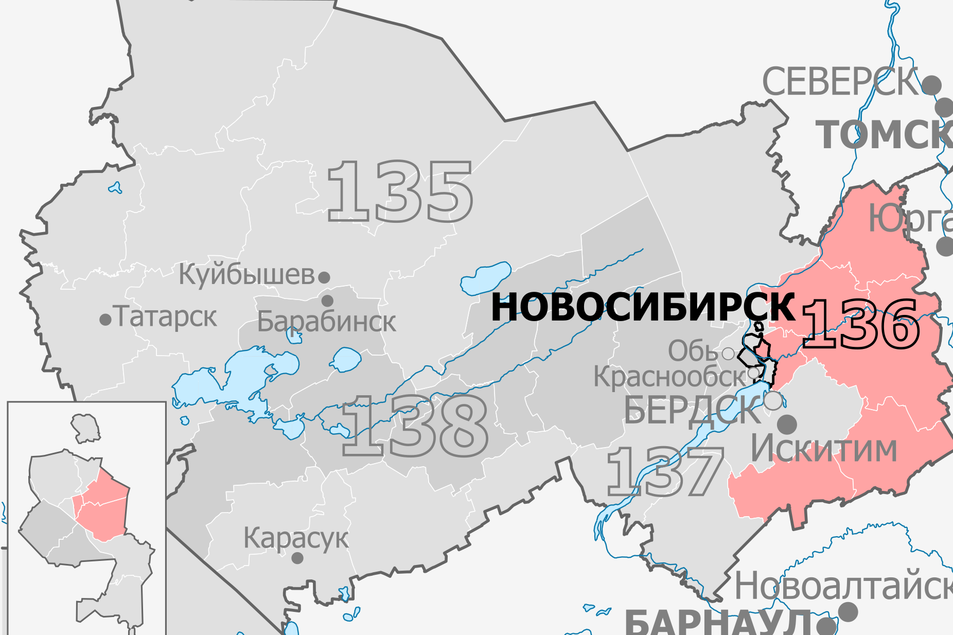 Восточная новосибирская область. Избирательный округ НСК. Округа Госдумы на карте Новосибирской области. Схема избирательных округов Маслянинского района Новосибирской. 136 Избирательный округ Новосибирск.