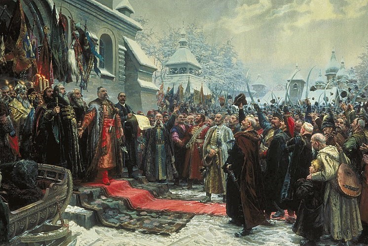 Картина Михаила Хмелько «Навеки с Москвой, навеки с русским народом»