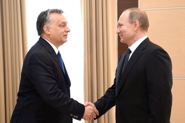 Премьер-министр Венгрии Виктор Орбан и президент России Владимир Путин