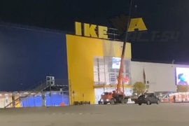 Демонтаж вывески IKEA