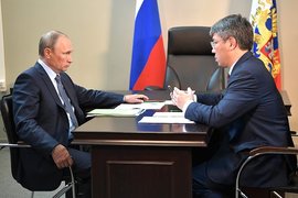 Президент Владимир Путин и глава Бурятии Алексей Цыденов