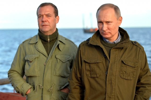 Президент Путин и запмпред Совбеза Медведев
