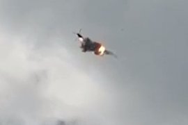 Взрыв на борту вертолета Ми-8 ВКС России