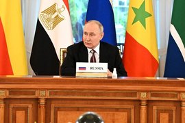 Президент России Владимир Путин на встрече с представителями африканских государств