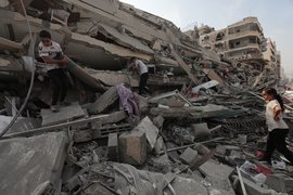 Последствия бомбардировки сектора Газа в октябре 2023