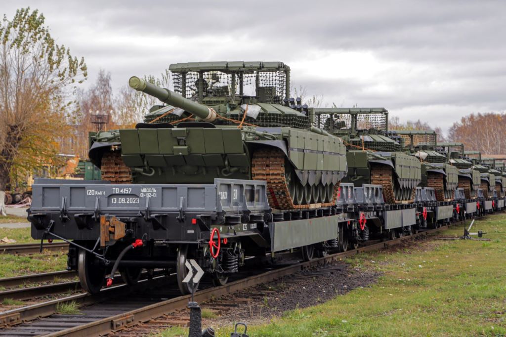Партия новых танков Т-72Б3М, отправленную в зону СВО 