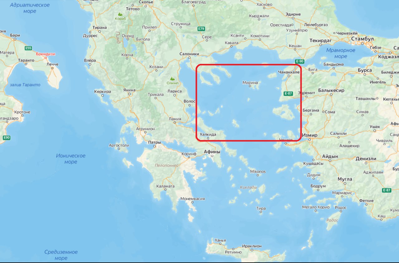 Карты Эгейского моря