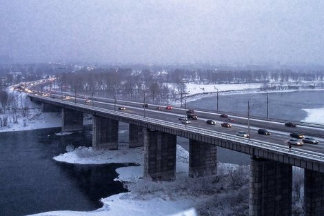 Октябрьский мост в Красноярске