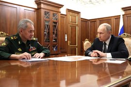Министр обороны РФ Сергей Шойгу и президент РФ Владимир Путин